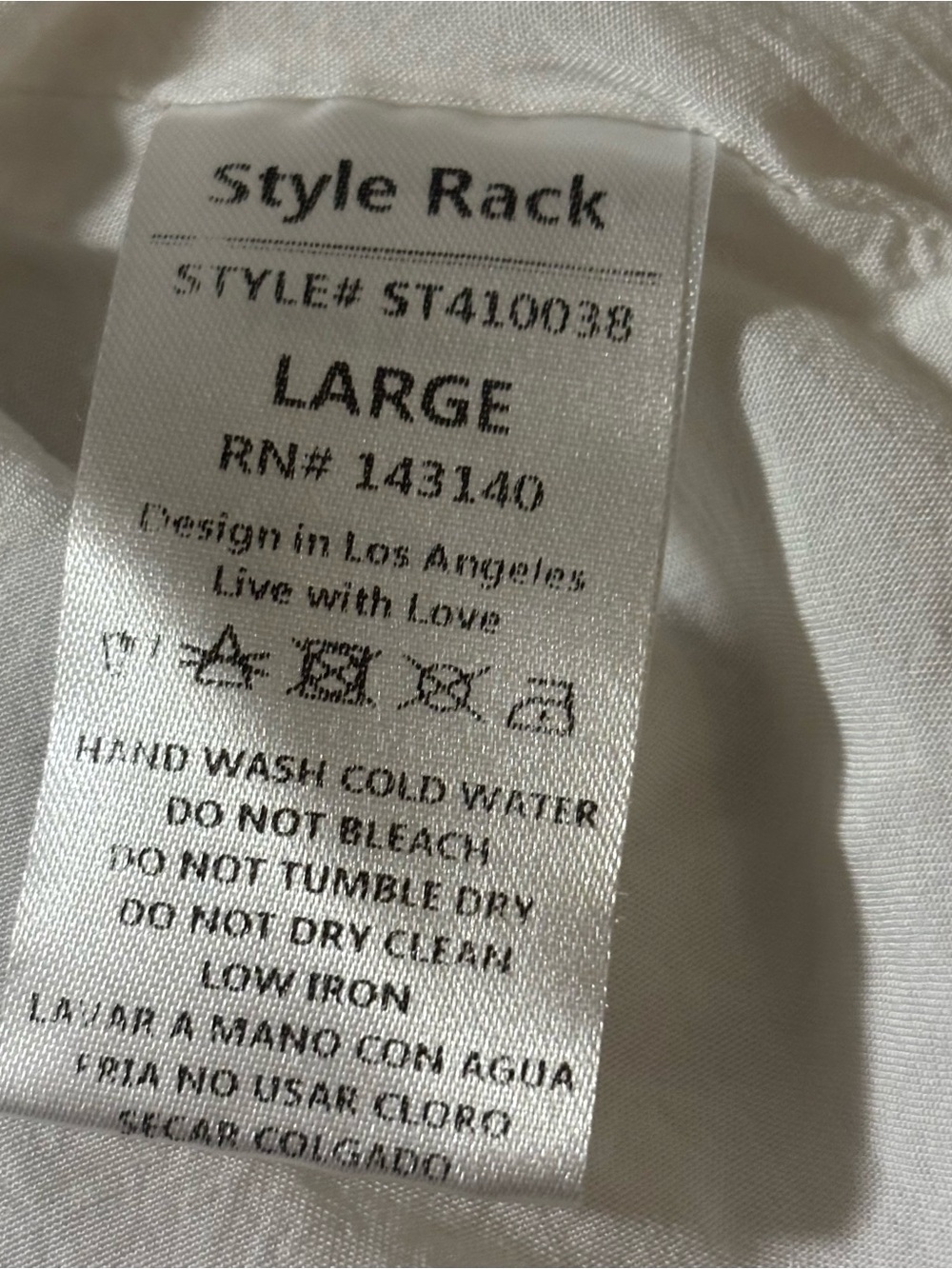 Style Rack Cream Tank Top with Pastel Stripes Beachy Coastal Bohemian Size Large - Picture 6 of 6